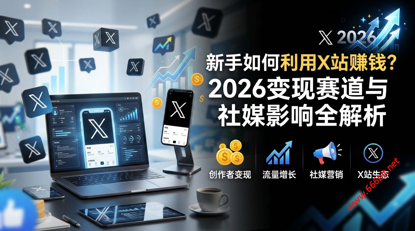 新手如何利用X站赚钱？2026变现赛道与社媒影响全解析